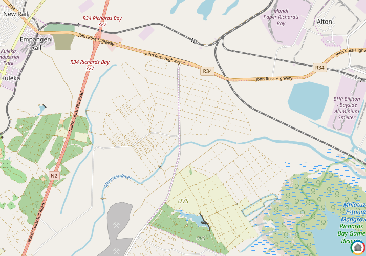 Map location of Richards Bay